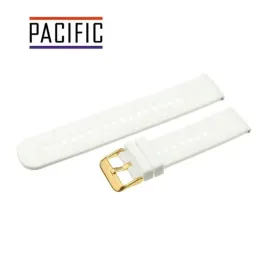 pasek-silikonowy-pacific-18-mm-u27-bialy-zlota-sprzaczka