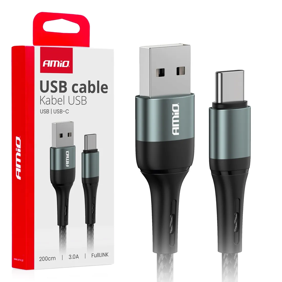 car-kabel-usb-a-do-lightning-iphone-amio-3a-2m-stan-nowy