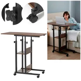 stolik-na-kolkach-regulowany-76-86-cm-biurko-mobilne-pod-laptopa-ciemnobraz