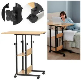 stolik-na-kolkach-regulowany-76-86-cm-biurko-mobilne-pod-laptopa-jasnobrazo