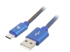 kabel-usb-2-0-usb-a-wtykusb-c-wtyk-zlocony-2m-niebieski-x1szt