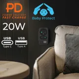 maclean-gniazdko-pradowe-x2-4xusb-mce249-f-b-stan-nowy