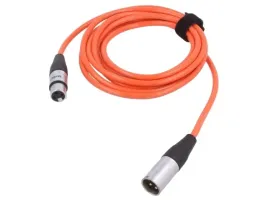 kabel-xlr-meski-3pinxlr-zenski-3pin-3m-pomaranczowy-025mm2-x1szt
