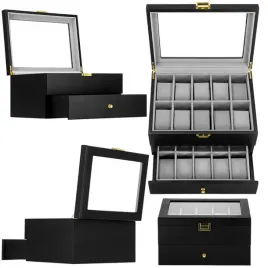 szkatulka-na-zegarki-29x215x16-cm-czarno-szary-organizer-z-20-przegrodkami