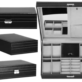 szkatulka-na-zegarki-33x20x9cm-czarny-ekoskora-organizer-z-przegrodkami-i