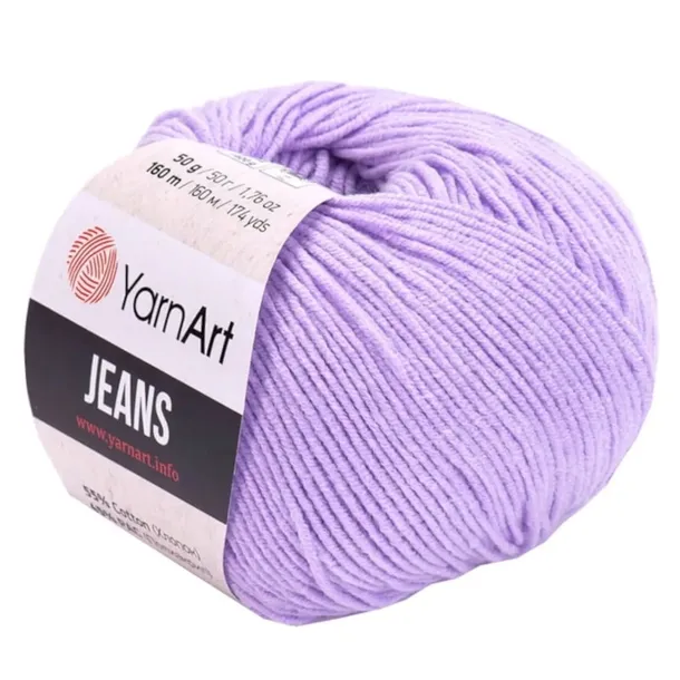 Włóczka YarnArt Jeans 89 Fioletowy Liliowy 50g/160m BAWEŁNA AKRYL FIOLET