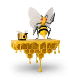 polka-scienna-plaster-miodu-heksagon-ociekajacy-miod-235x10x12-cm