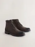 next-dark-brown-leather-botki-43-stan-nowy