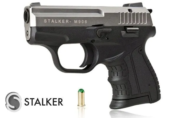 Pistolet hukowy STALKER M906 BAS kal .22 Long Blank tytan ZESTAW STARTOWY
