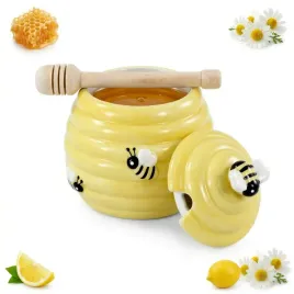 pojemnik-ceramiczny-350-ml-na-miod-z-lyzka-ul-pszczola-2-elementy
