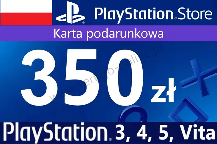 PlayStation 350 zł PSN Network Store Kod PS5 PS4 PS3