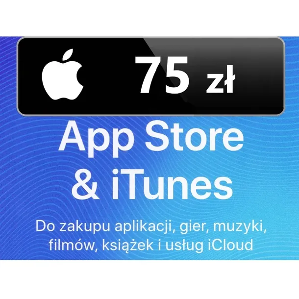 Apple 75 zł Karta podarunkowa App Store iTunes, Doładowanie AppStore