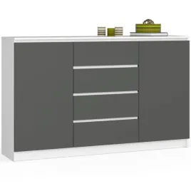 komoda-k160-2d-4sz-clp-pk-bialy-szary-akd