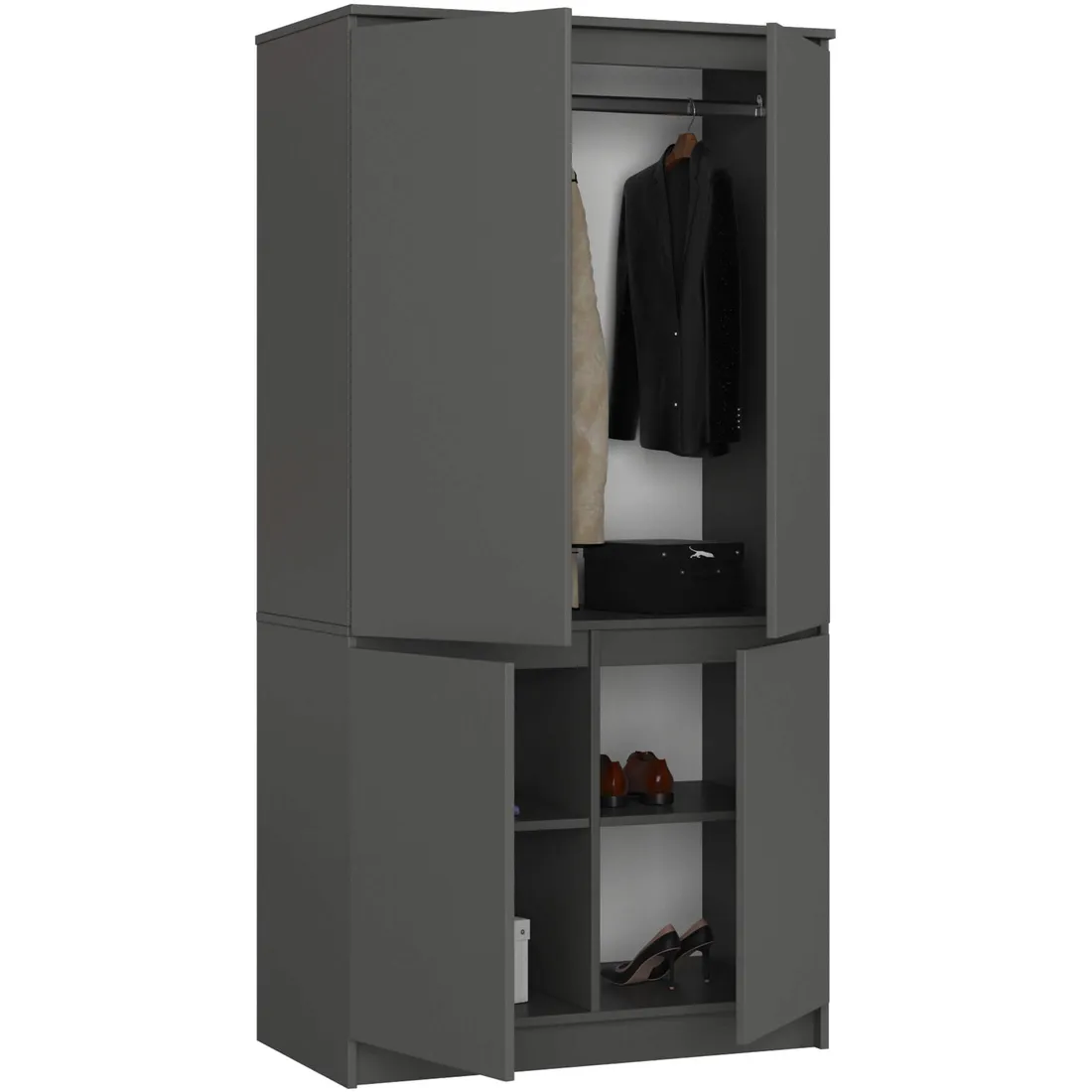 szafa-s90-4d-clp-grafit-szary-akd-stan-nowy