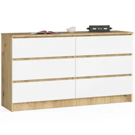 komoda-k140-6sz-clp-dab-artisan-bialy-akd