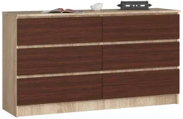 komoda-k140-6sz-clp-dab-sonoma-wenge-akd