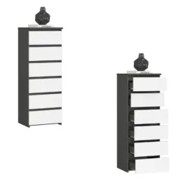 komoda-szafka-40-cm-cl6-6-szuflad-grafit-bialy-akd