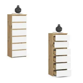 komoda-szafka-40-cm-cl6-6-szuflad-artisan-bial-akd