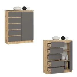 komoda-szafka-k80-1d-5sz-artisan-grafit-akd