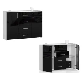 komoda-szafka-k45-110cm-4-szuflady-biala-czarny-polysk-akd