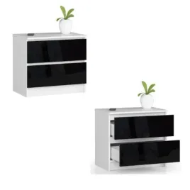 komoda-szafka-k60-2-szuflady-biala-czarny-polysk-akd