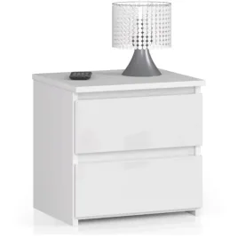 szafka-nocna-cl2-bialy-bialy-polysk-40cm-2szuflady-akd