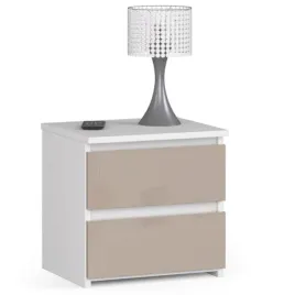 szafka-nocna-cl2-bialy-cappuccino-polysk-40cm-2szuflady-akd