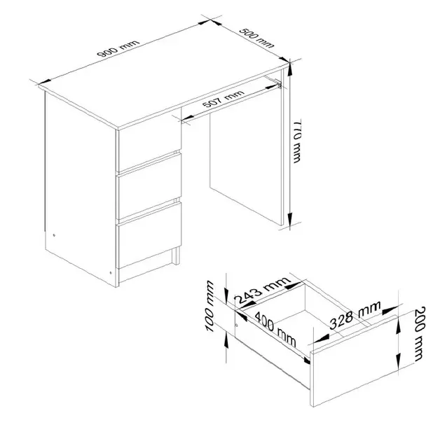 biurko-pod-komputer-a-6-lewe-dab-craft-90cm-akd-kolekcja-a-6-lewe