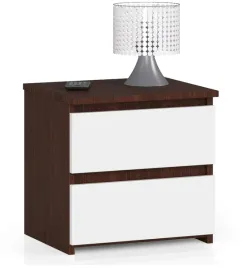 szafka-nocna-cl2-wenge-bialy-stolik-40cm-2szuflady-akd