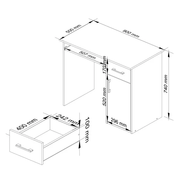 biurko-pod-komputer-laptop-pin-biale-90cm-akd-kolor-mebla-bialy