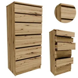 komoda-k606art-artisan-60-wysoka-szafka-na-ubrania-zabawki-regal-6-szuflad