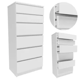 komoda-k606bia-biala-60cm-wysoka-szafka-na-ubrania-zabawki-regal-6-szuflad