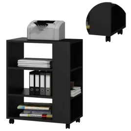 wielofunkcyjny-stolik-pod-drukarke-czarny-regal-na-kolkach-polka-szafka