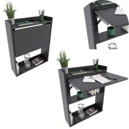 biurko-scienne-skladane-czarne-funkcjonalne-rozkladane-szafka-polka-regal