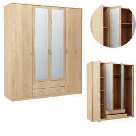 szafa-4d2s-sonoma-duza-garderoba-z-lustrem-drazek-do-przedpokoju-na-ubrania