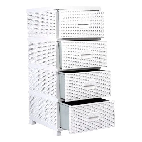 Komoda szafka K9443 biała regał rattan łazienka