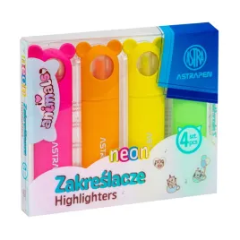zakreslacze-neon-zatyczki-z-uszkami-4-szt-astrapen-animals-astra