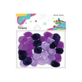pompony-akrylowe-tonacja-fioletowa-25mm-30szt-titanum