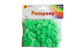 pompony-kolorowe-zielone-50-szt-shan-sp12