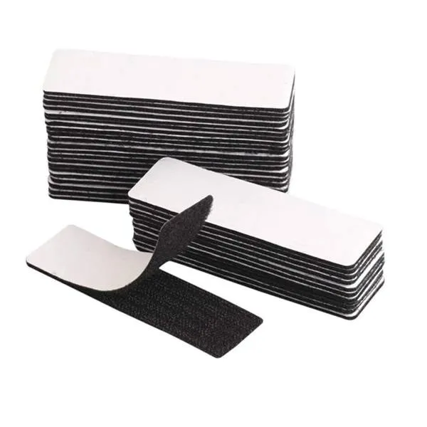 Rzep samoprzylepny do mocowania - 100x30mm - czarny - 10szt - taśma z kleje