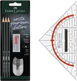 zestaw-olowkow-hb-egzaminacyjnych-faber-castell-z-ekierka-14-cm-i-gumka