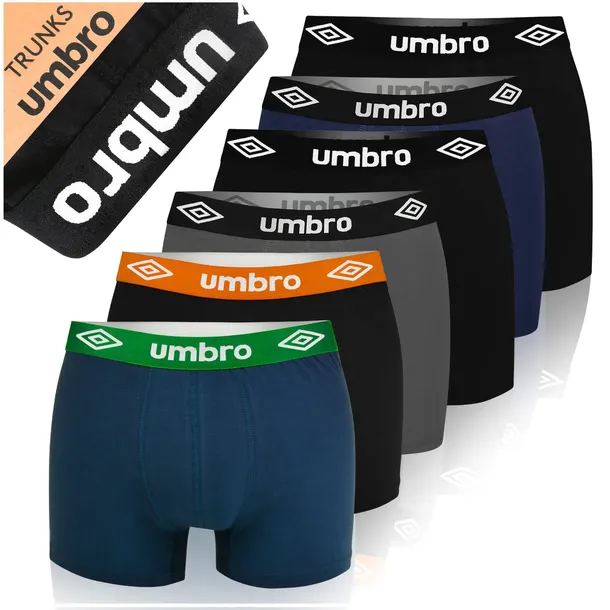 UMBRO Bokserki Męskie 6 sztuk Bawełniane Rozmiar 2XL