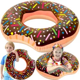 kolo-dmuchane-donut-brazowe-plazowe-paczek-kolko-na-plaze-basen-wakacje