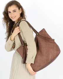 shopperka-pleciona-marco-mazzini-brazowa-v244b