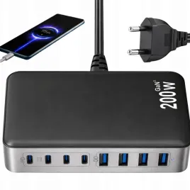 adapter-hx-p21-200w-wieloportowa-stacja-ladowania-8-portowusb-c-usb-a
