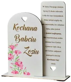 dzien-babci-stojak-tabliczka-nadruk-personalizacja-zawieszka-gratis
