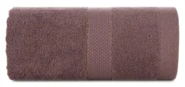 recznik-frotte-z-lsniaca-bordiura-bari70x140-jadny-brazowy