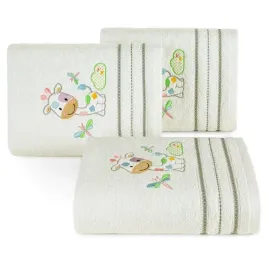 recznik-dzieciecy-z-kapturem-baby-kolorowa-krowka-100x100-bialy