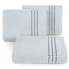 recznik-frotte-z-lsniaca-bordiura-fiore-50x90-srebrny