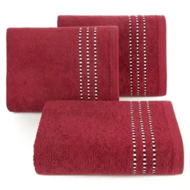 recznik-frotte-z-lsniaca-bordiura-fiore-50x90-czerwony